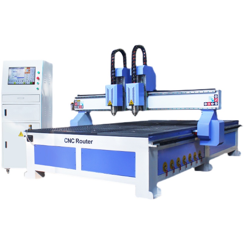 1825獨立雙頭木工雕刻機真空吸附cnc大型木材定制全自動開料機